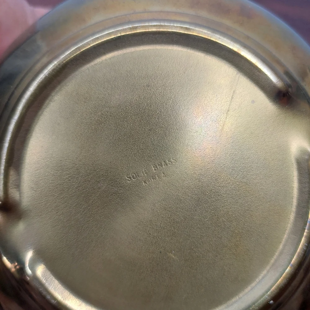 Vintage Solid Brass‎ Bowl Floral